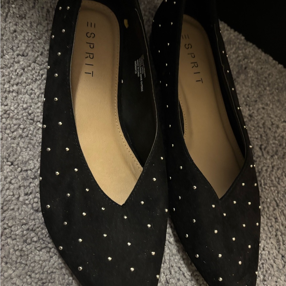 Esprit Black Studded Women's Flats